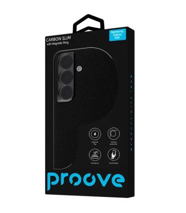 Proove Carbon Slim Case Magnetic Ring Samsung Galaxy S25 Black