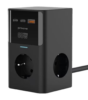 Listwa zasilająca Proove Power Cube 65W 1.5m 2AC 2USB-C 1USB