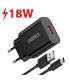 Ładowarka USB-A 18W Czarna Choetech – Szybkie Ładowanie