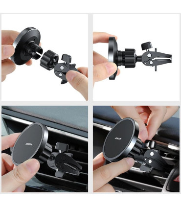 Joyroom JR-ZS240 Magnetyczny Uchwyt Samochodowy z Ładowarką Qi 15W – Kompatybilny z MagSafe