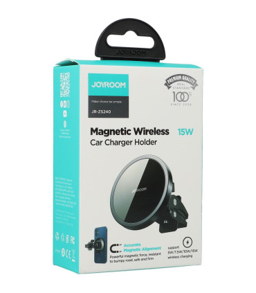 Uchwyt Magnetyczny Joyroom 15W Czarny – Szybkie Ładowanie