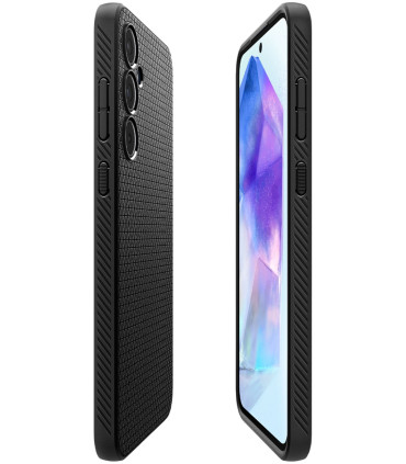 Etui Carbon Czarny Galaxy A55 – Wytrzymałość i Styl!
