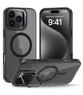 Etui MagStand Czarny iPhone 16 Pro Max – Funkcjonalność i Styl