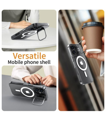 Etui MagStand Przezroczysty iPhone 16 – Funkcjonalność i Styl