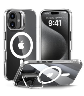 Etui MagStand Przezroczysty iPhone 16 – Funkcjonalność i Styl