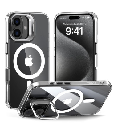 Etui MagStand Przezroczysty iPhone 16 – Funkcjonalność i Styl