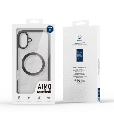 Etui Aimo Mag czarny iPhone 16 elegancja i ochrona
