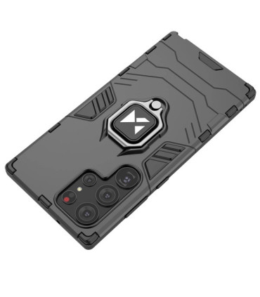 Etui Ring Armor Czarny Samsung Galaxy S23 Ultra – Wytrzymała Ochrona