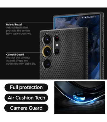 Etui Liquid Air czarne Samsung S23 Ultra – Smukła Ochrona