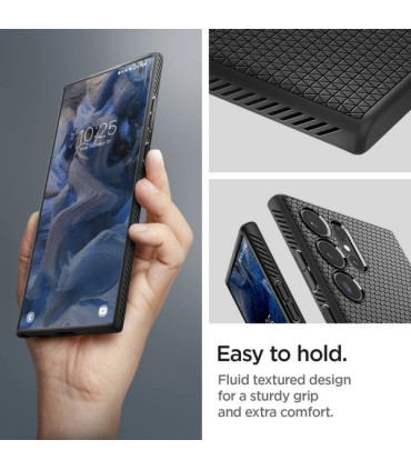 Etui Liquid Air czarne Samsung S23 Ultra – Smukła Ochrona