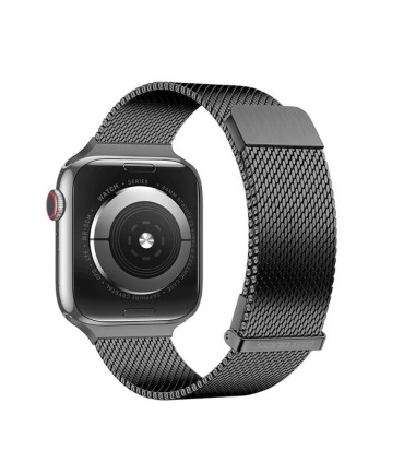 Pasek Milanese Pro Czarny Apple Watch 42/44/45/49 mm – Elegancja i Styl