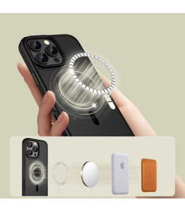 Etui MagMat Czarny iPhone 16 Pro – Matowa Elegancja i Ochrona