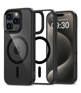 Etui MagMat Przezroczysty/Czarny iPhone 16 Pro – Matowa Elegancja