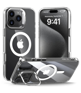 Etui Tech-Protect MagStand Przezroczysty iPhone 16 Pro – Stylowa Ochrona