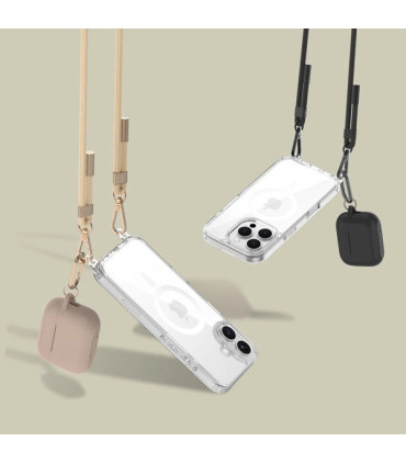 Etui z 2 Smyczami Białe iPhone 16 Pro – Styl i Funkcjonalność