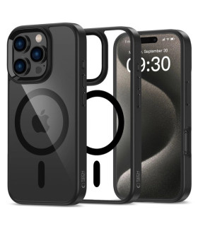 Etui MagMat Przezroczysty/Czarny iPhone 16 Pro – Matowa Elegancja