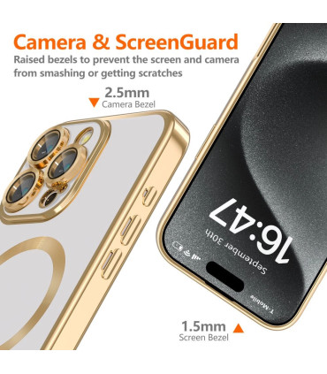 Etui MagFlex Złoty iPhone 16 Pro Max – Elegancja i Funkcjonalność