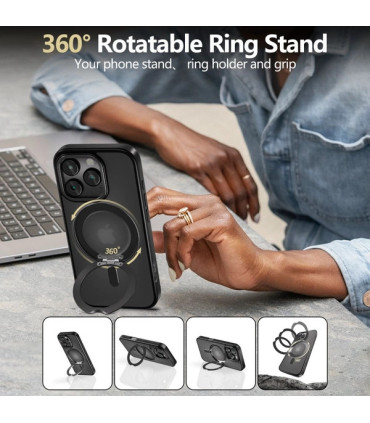 Etui MagRing Czarny iPhone 16 Pro Max – Stylowa Ochrona