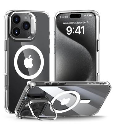 Etui MagStand Przezroczysty iPhone 16 Pro Max – Funkcjonalność i Styl