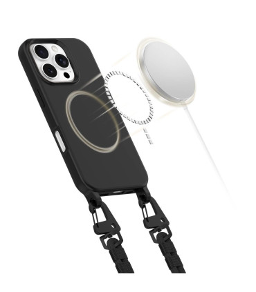 Etui MagNecklace Czarny iPhone 16 Pro Max – Styl i Wygoda