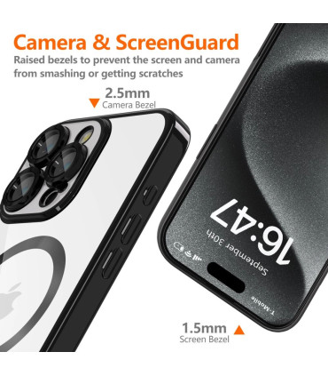 Etui MagFlex Czarny iPhone 16 Pro Max – Smukła Ochrona i Funkcjonalność