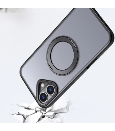 Etui MagRing Czarny iPhone 16 – Magnetyczna Ochrona i Styl