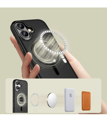 Etui MagEdge Czarny iPhone 16 – Stylowa i Trwała Ochrona
