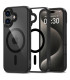 Etui MagMat Przezroczyste/Czarny iPhone 16 – Matowa Elegancja i Ochrona
