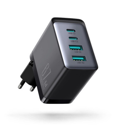 "Ładowarka Joyroom 67W – 4 Porty, 100W, Czarna | 1.2m Kabel"