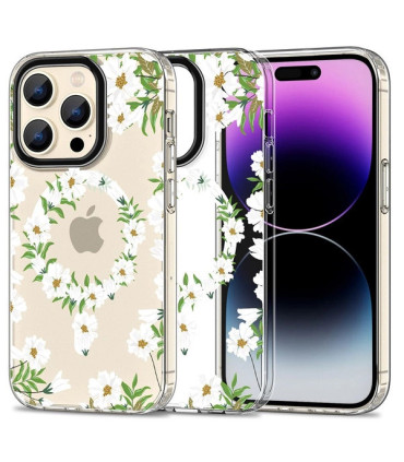 Etui MagMood kwiatowy iPhone 15 Pro styl i ochrona