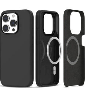 Etui Silicone MagSafe czarny iPhone 15 Pro elegancja i ochrona