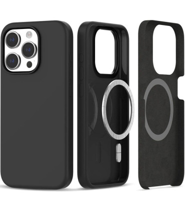 Etui Silicone MagSafe czarny iPhone 15 Pro elegancja i ochrona