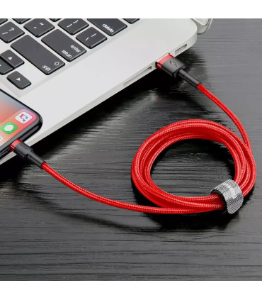 Baseus Cafule Cable USB/Lightning QC3.0 2.4A 1M (Czerwony)