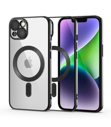 Etui MagShine Line czarny iPhone 14 styl i ochrona