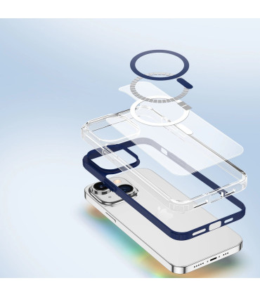 Etui Clin2 niebieski iPhone 14 styl i ochrona