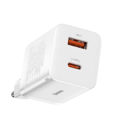 Baseus Super Si Pro USB/USB C 30W (Czarny/Biały)