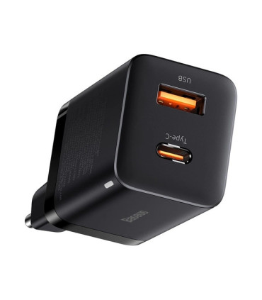 Baseus Super Si Pro USB/USB C 30W (Czarny/Biały)