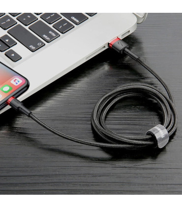 Baseus Cafule Cable USB/Lightning 1.5A 2M (Czarno-czerwony)