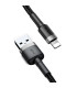 Baseus Cafule Cable USB/Lightning QC3.0 2.4A 1M (Czarno-szary)