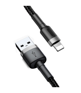 Baseus Cafule Cable USB/Lightning QC3.0 2.4A 1M (Czarno-szary)