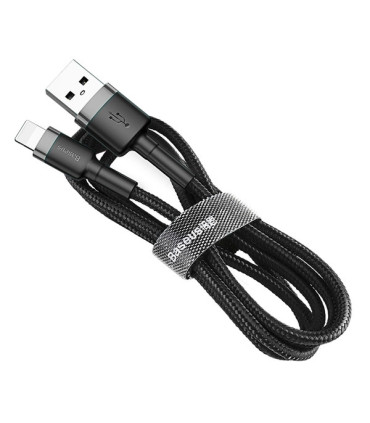Baseus Cafule Cable USB/Lightning QC3.0 2.4A 1M (Czarno-szary)