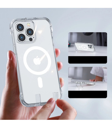 Etui Magnetic Defender przezroczysty iPhone 14 Pro Max – ochrona i styl