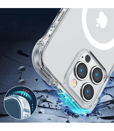Etui Magnetic Defender przezroczysty iPhone 14 Pro Max – ochrona i styl
