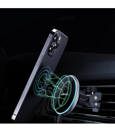 Acefast Uchwyt na kratkę Qi 15W D3 z MagSafe