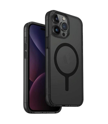 Etui UNIQ Magclick Czarny iPhone 15 Pro Max – Magnetyczna Ochrona
