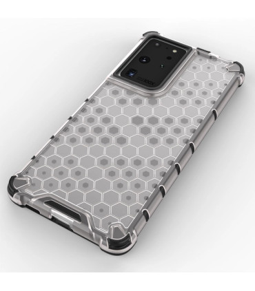 Etui Honeycomb Przezroczysty Samsung Galaxy S22 Ultra – Ochrona i Styl
