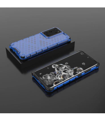 Etui Honeycomb Pancerny Niebieski Samsung S22 Ultra – Maksymalna Ochrona