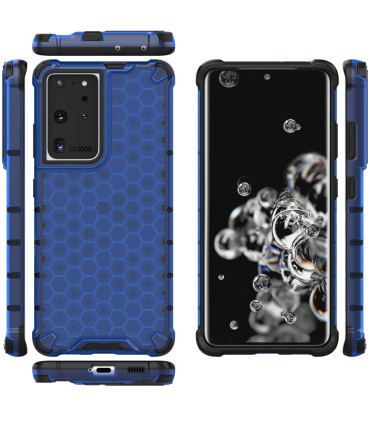 Etui Honeycomb Pancerny Niebieski Samsung S22 Ultra – Maksymalna Ochrona
