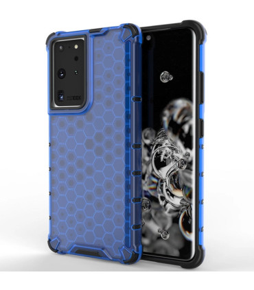 Etui Honeycomb Pancerny Niebieski Samsung S22 Ultra – Maksymalna Ochrona