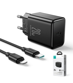 Ładowarka USB-C 20W PD Joyroom JR-TCF06 – Czarna, Szybkie Ładowanie